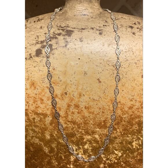 Milor Sterling Silver Filigree Chain Made in Italy 24 Inches - Picture 1 of 8